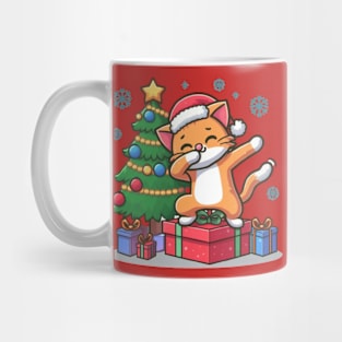 Kitty Dab Vibes: Cat in Christmas Sweater T-Shirt Mug